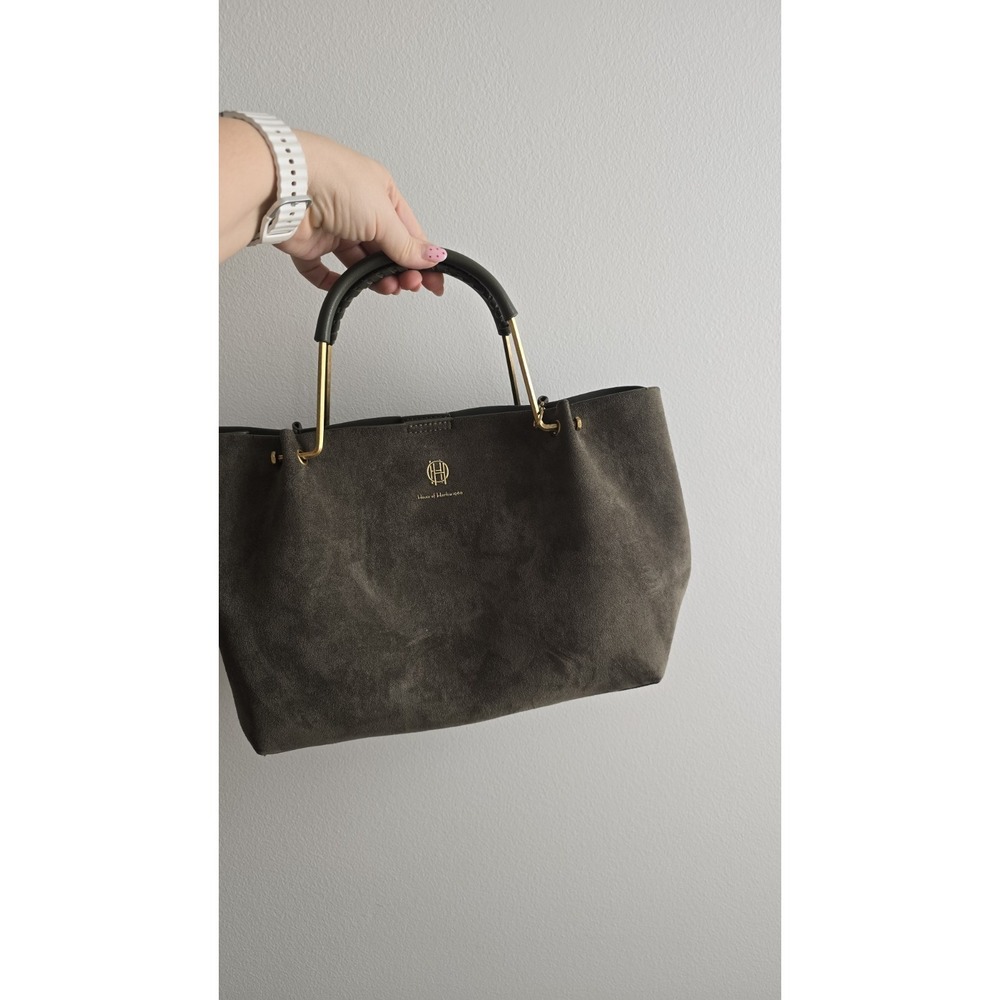 House of Harlow 1960 Olive Green Suede Bag Boho Designer Purse by Nicole Richie